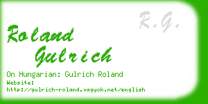 roland gulrich business card